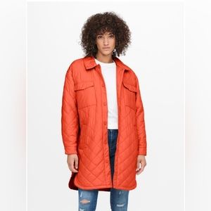 Long quilted shacket